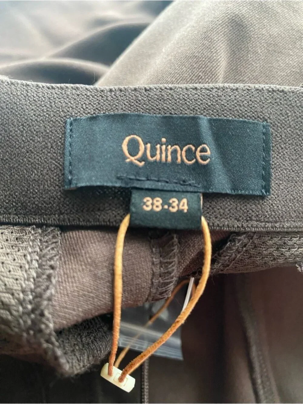 Quince Ultra-Stretch 24/7 Smart Chino Pants Men 38x34 Brown Office Stretch NEW
